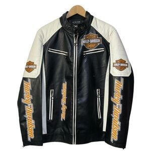 Men’s Harley-Davidson Black and White Moto Jacket